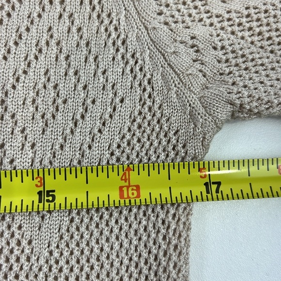 Lavena Women's Cream Knit ¾ Sleeve Sweater - Picture 4 of 7